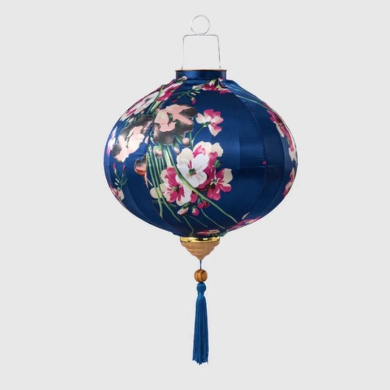 12 Inch Flower Printed Hanging Cloth Lantern Chinese Spring Festival Home Bedroom Decor Wedding Party Outdoor Lantern Ornaments