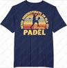 Never Underestimate An Old Guy Playing Padel Tennis Tee Funny Player Silhouette Graphic Sports Lover Gift Unisex Cotton Shirt