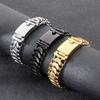 19mm Polished Cast Chain Men's Bracelet - Stainless Steel 316L - KB23390-D