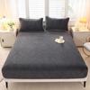 Warm Fleece Elastic Fitted Bed Sheet Thermal Winter Sheets Mattress Topper Protector Cover for Single Couple Double Bedsheet