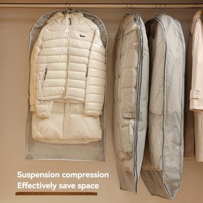 Down Coat Compression Dust Cover Closet Hanging Coat Dust Cover Waterproof Dustproof Household Transparent Clothes Storage Bag