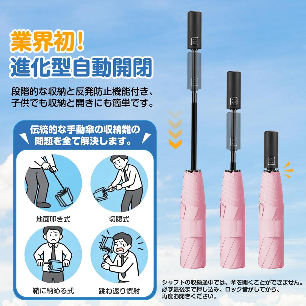 Folding Parasol New Automatic Opening and UV Protection Rain Complete Sun and Heat Sunburn Large with Storage Day Day Gift Umbrella, [2026 Model,