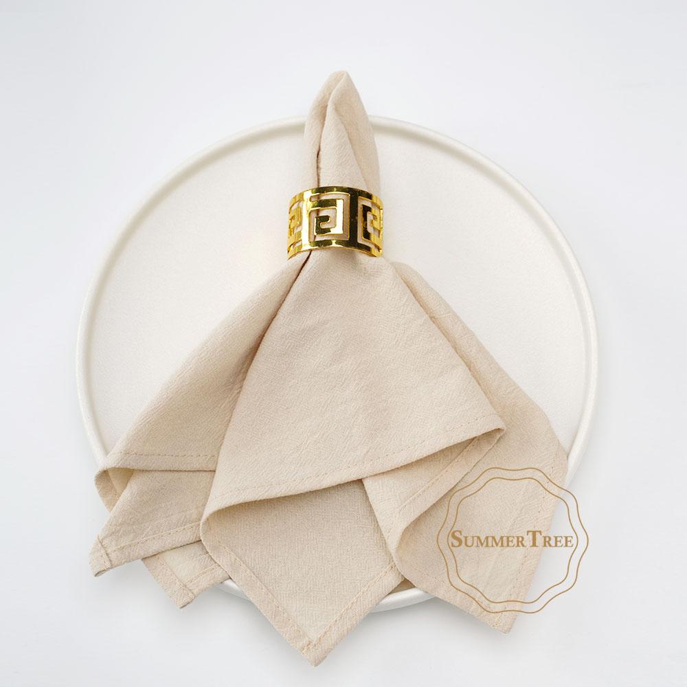 12 Piezas 40x40cm Servilletas de Tela Algodón Lavado Cena Vintage Suave Servilleta de Mesa Posavasos para Restaurante Hogar Boda Fiesta Decoración