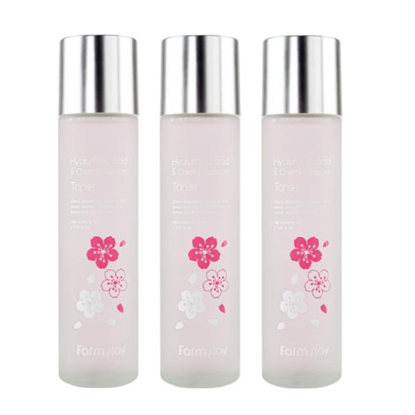 FarmStay Hyaluronsäure- und Kirschblüten-Toner 150 ml, Emulsion 120 ml, Serum 35 ml, Creme 55 ml  (15 Optionen)