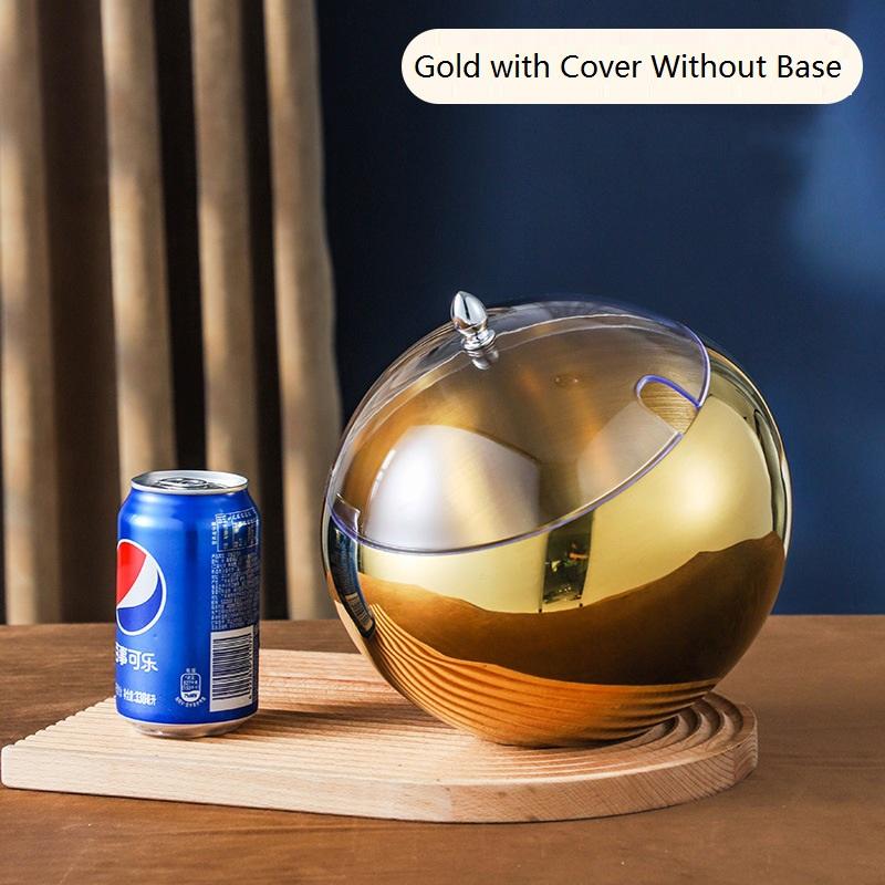 Stainless Steel Oblique Mouth Sauce Bowl With Base and Cover