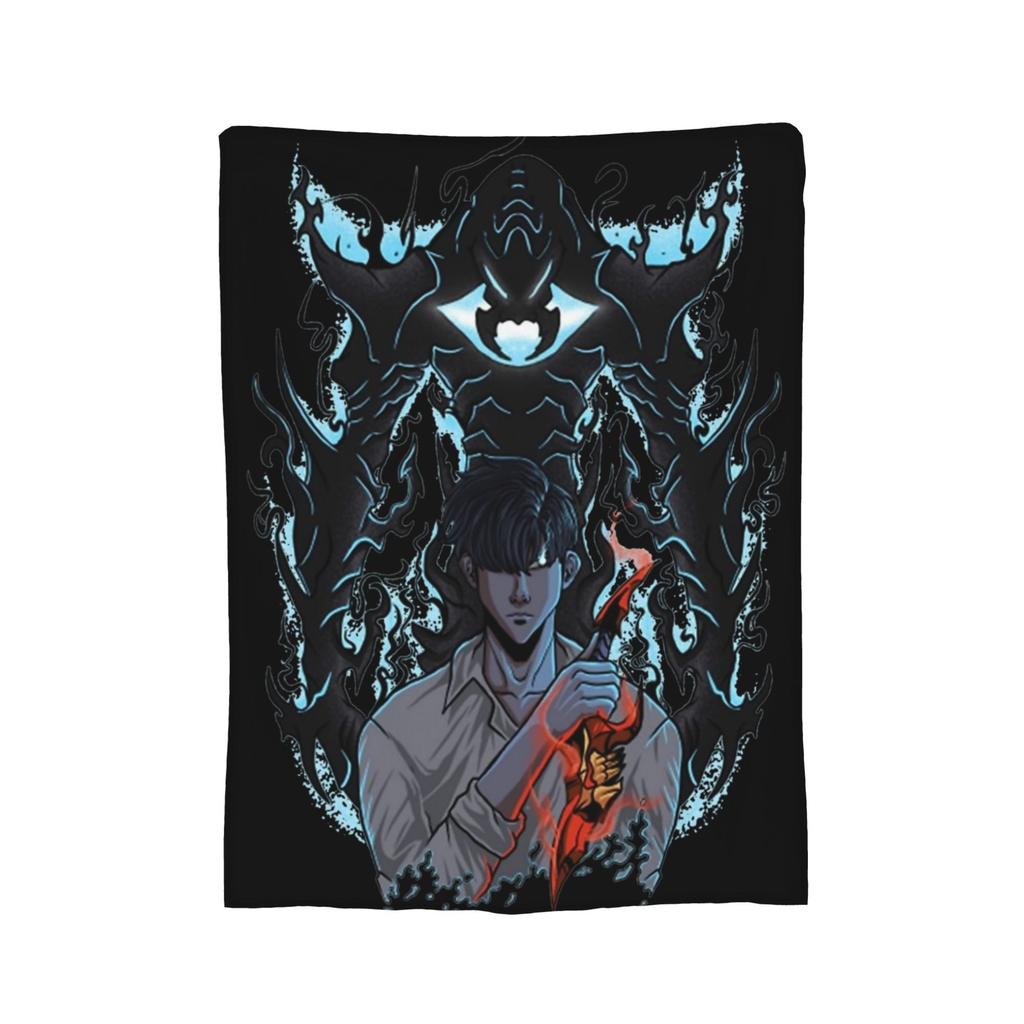 Solos Levelings Vintage Anime Plush Blankets  Awesome Throw Blanket for Home 125*100cm Bedspread,