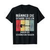 Men's T Shirt with Quot Die Gitarre Spielsten Women German Language Homme Graphic Breathable V