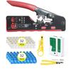 Multifunctional 6P 8P Wire Cable Crimper Stripper Cutter Pliers Network Cat5e Cat6 Cat7 Rj45 Pass EZ Crimping Tool Novelty Gift