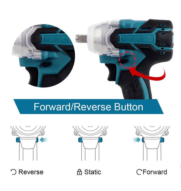 Brushless Electric Impact Wrench with Lithium Battery for Car Repair & Carpentry