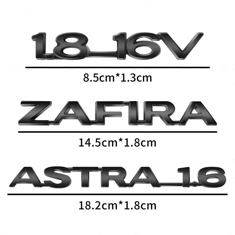 Insignia Cromada Metálica 3D Letras 1.8-16V Pegatina Emblema para Maletero Trasero Guardabarros de Coche Para Vauxhall Astra 1.6 Zafira Optima Corsa Accesorios