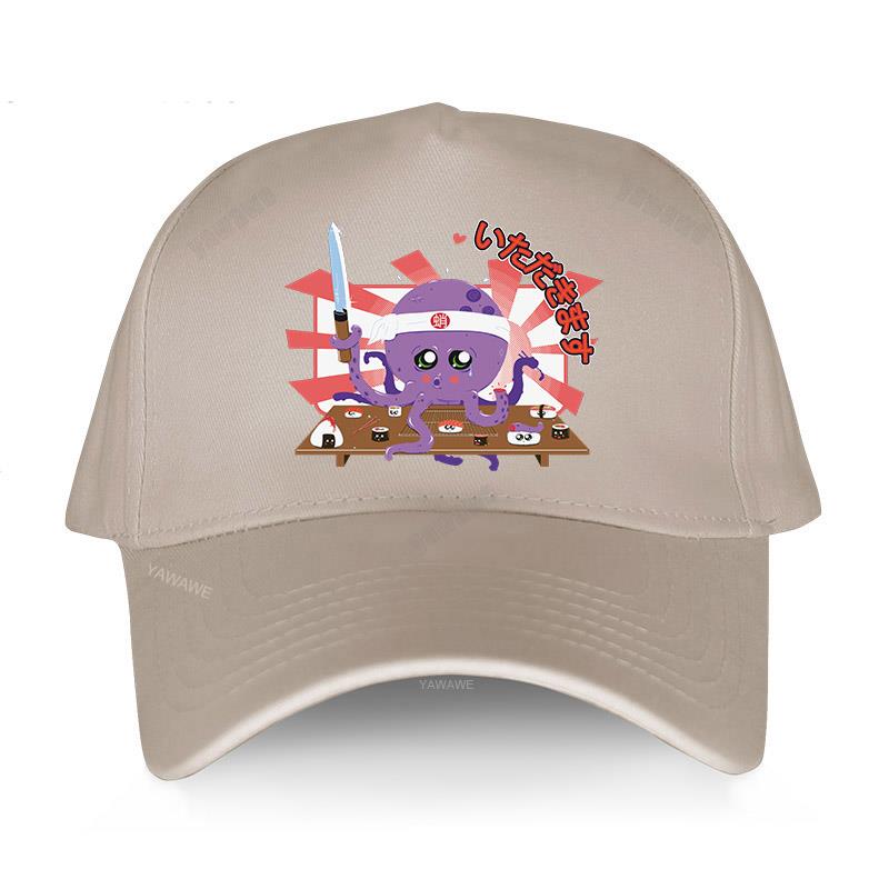 Adjustable Baseball Cap Balck Women Luxury Hats Polpo Maschio Sushi Man Hip Hop Short Visor Hat Snapback Adult Sport Bonnet