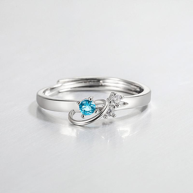 

Пара простых открытых колец для пары - Элегантный нишевый дизайн, Идеальные рождественские подарки для студентов Adjustable Open