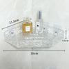 Wall Mounted Acrylic Bathroom Corner Shelf,Acrylic Bathroom Rack,Floating Shower Corner Shelf,Shower Shelf for Storage & Display