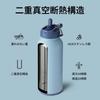 BOTTLE BOTTLE Water Bottle, 850ml Large Capacity, Stainless Steel Bottle with Bottom Storage, 2-Way Lid, Straw, Direct Drinking, Vacuum Insulated,