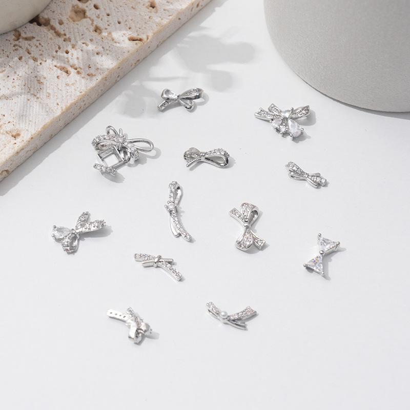 

Zircon Bow & Diamond Nail Art Jewelry - Light Luxury, Super Flash, Color Retention Accessories