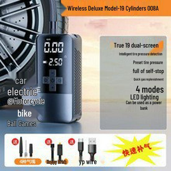 Electric Car Air Pump with Auto Stop