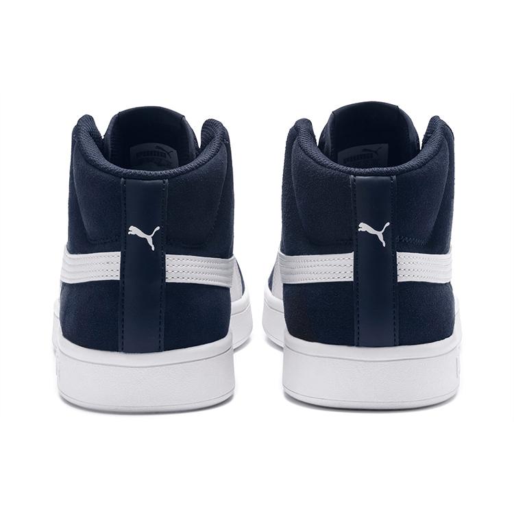 PUMA Smash V2 Mid Mid Tops Casual Skateboarding Shoes Unisex Blue White (Unisex) Skate Shoes 366923 04