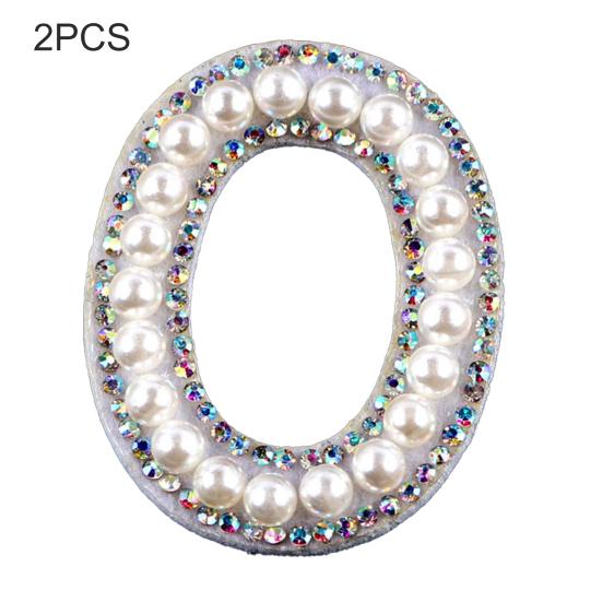 2Pcs DIY Handmade Patch Decor Fabric Adorable English Letter Shape Patch Sticker for Bag