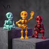 Small Scene Props 10Pcs 3D Printed Skeleton Figurines with Movable Joints, Articulated Man Fun Fidget Figure Toy, Mini Posable Toys, Trick-or-Treat