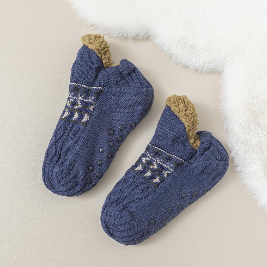 Women's Floor Socks With Plush Insulation, Women's Indoor Home Shoes And Socks, Extra Thick Plush Short Tube Socks
