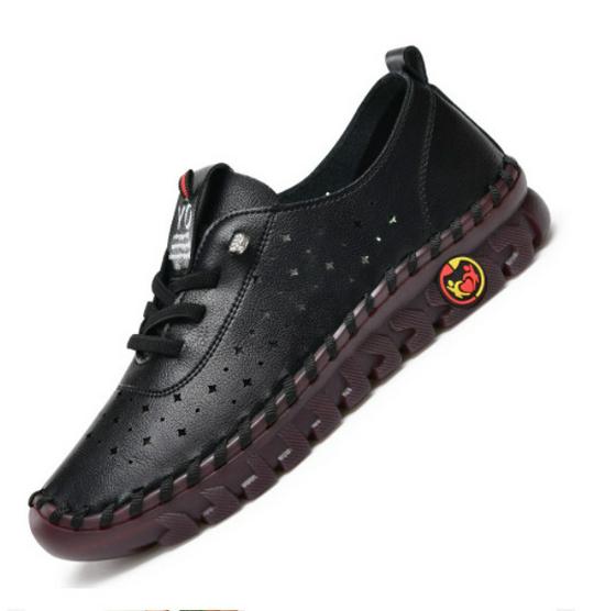 Hand-Stitched Women's Flat Shoes with Soft Beef Tendon Sole for Autumn and Winter Casual Wear