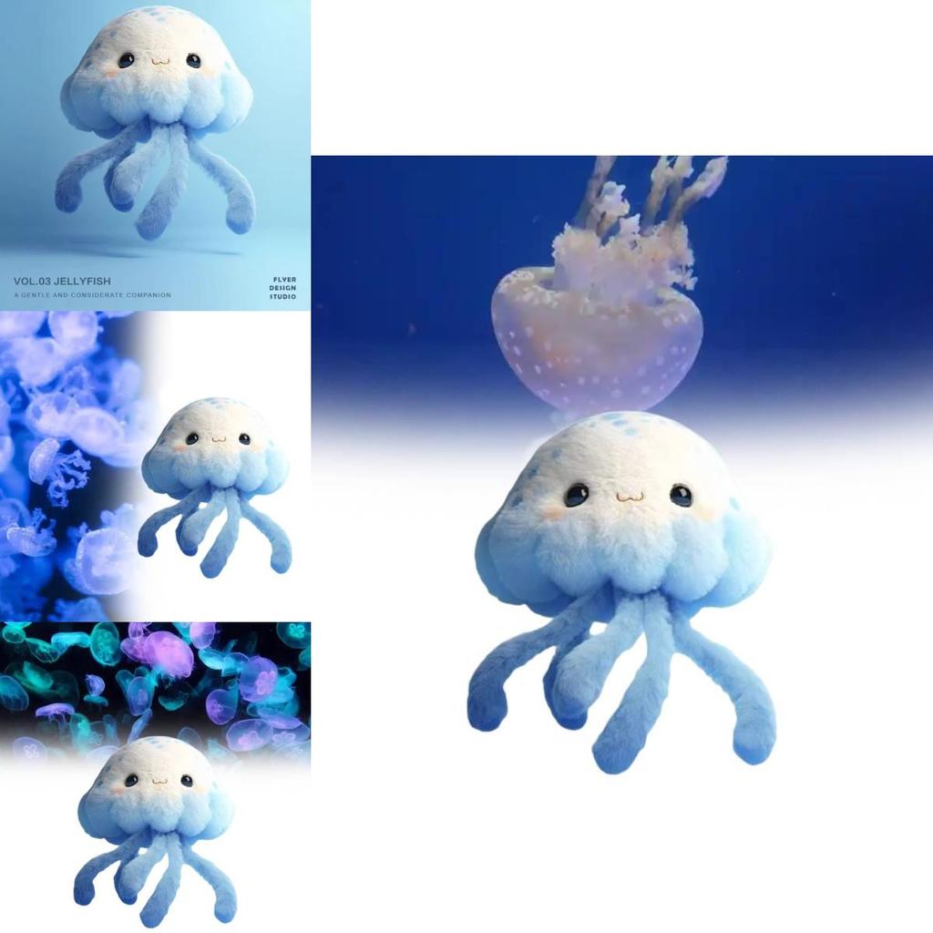 Charming Ocean-inspired Jellyfish Plush Toy Keychain With Soft Sponge Filling For Kids
