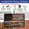 2D Flat Rustic American Sign Rustic Aluminum American Style 8x12 Inch Sign U.S. Flag Design Pledge of Allegiance & Liberty Quote