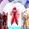 Dragon Ball Animation Derivatives Goku Vegeta Buu Frieza Printed Short Sleeve T-shirt Unisex's and Women's Fashion Cotton Top