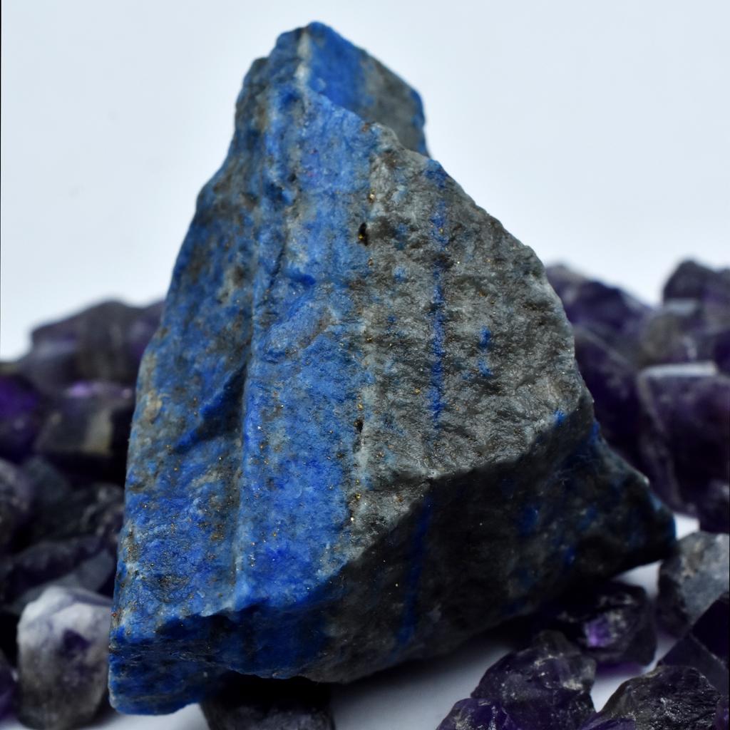Natural Blue Lapis Lazuli Loose Gemstone Rough 473.50 ct Uncut Raw for Lapidary and Gem Collections