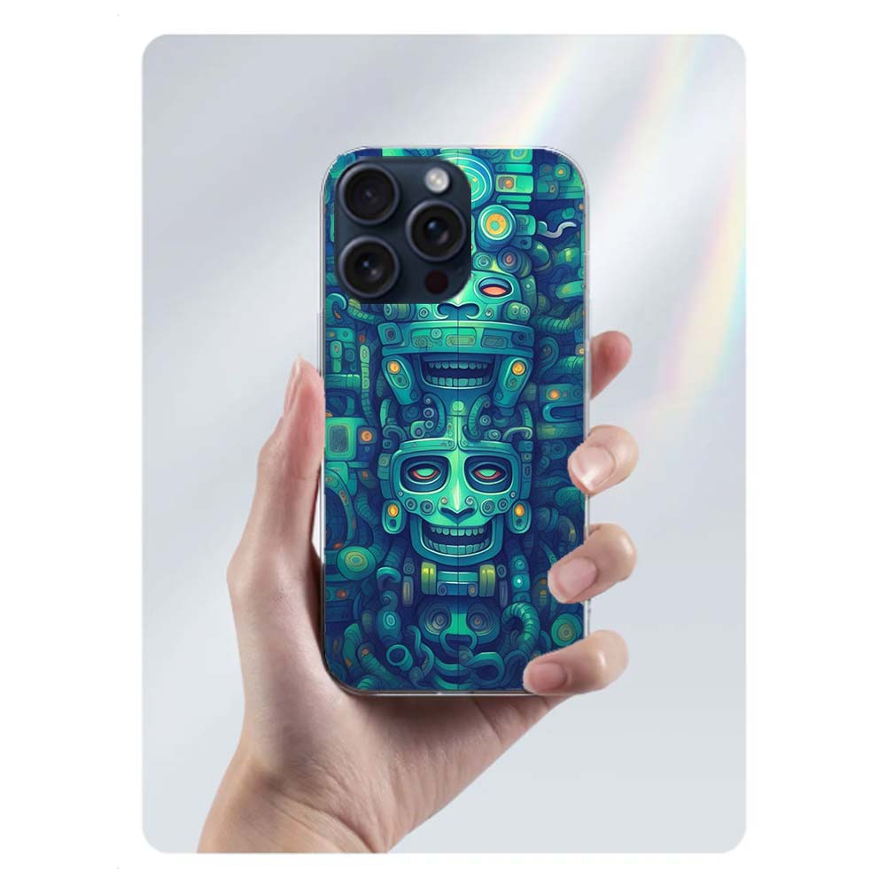 Aztec Maya Stone Capa Phone Case For Iphone 17 Air 16 Pro Max 15 12 Pro 14 Plus 17E 16E 11 13 Mini Cover Cases Fundas Cell Clear