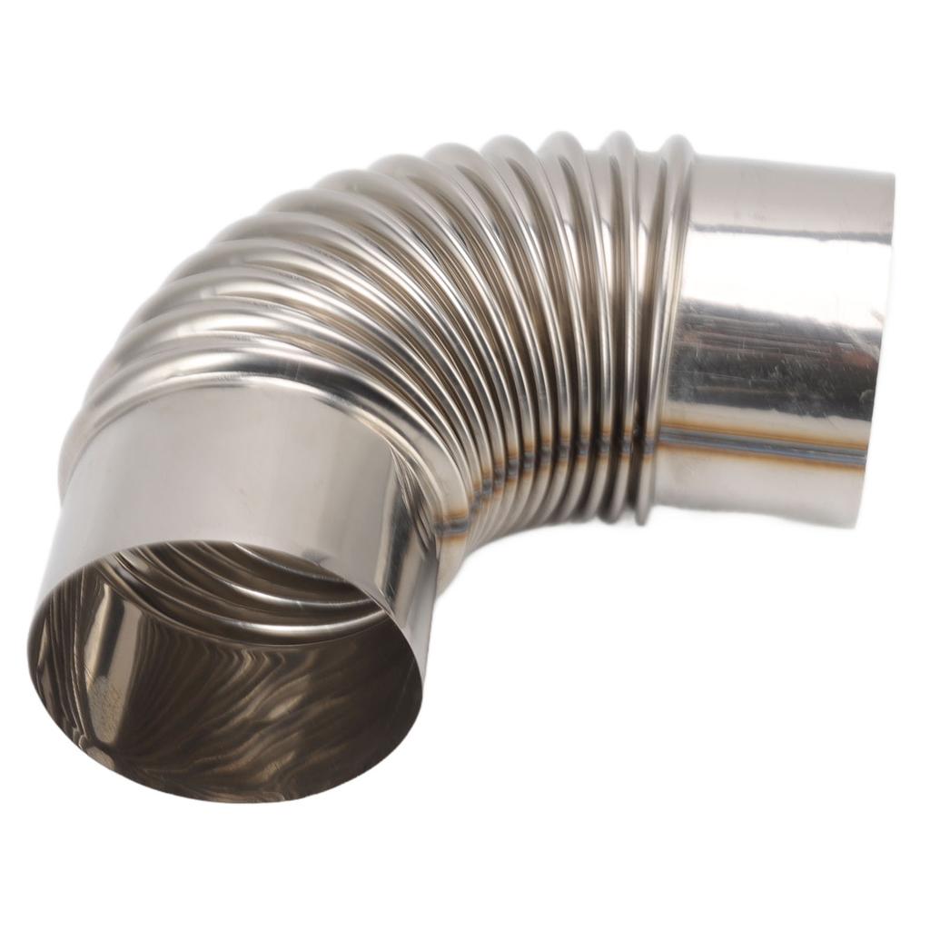 Stainless Steel Elbow Chimney Stove Pipe 90 Degrees Bending Chimney Flue Adapter Tube