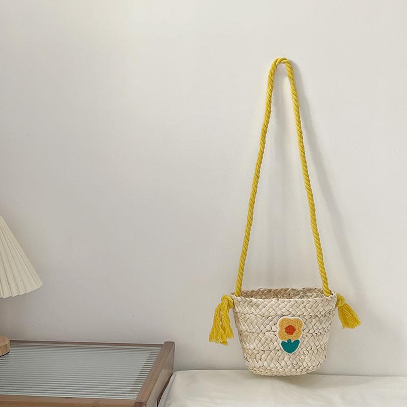 Modern Children's Casual Handbag Handwoven Straw Bag Available In Multiple Colors
