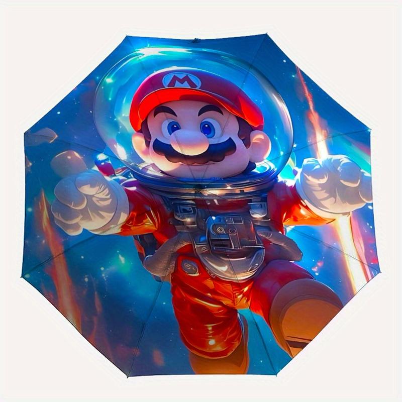 

1pc Mario Automatic Open Umbrella - 8-Rib Compact Foldable Design, Durable Fabric for Casual & Fashion Use, 076