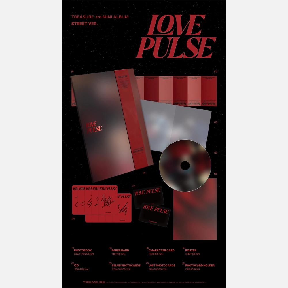 (PRE-ORDER POB) TREASURE - 3rd Mini Album LOVE PULSE (RANDOM)