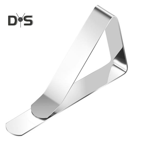 6/12/24 Stück Edelstahl-Tischdeckenklammern, rutschfest, strapazierfähig, für drinnen und draußen, Hochzeit, Party, Picknick, Camping, Tischdeckenhalter, dreieckige Befestigungsklammer