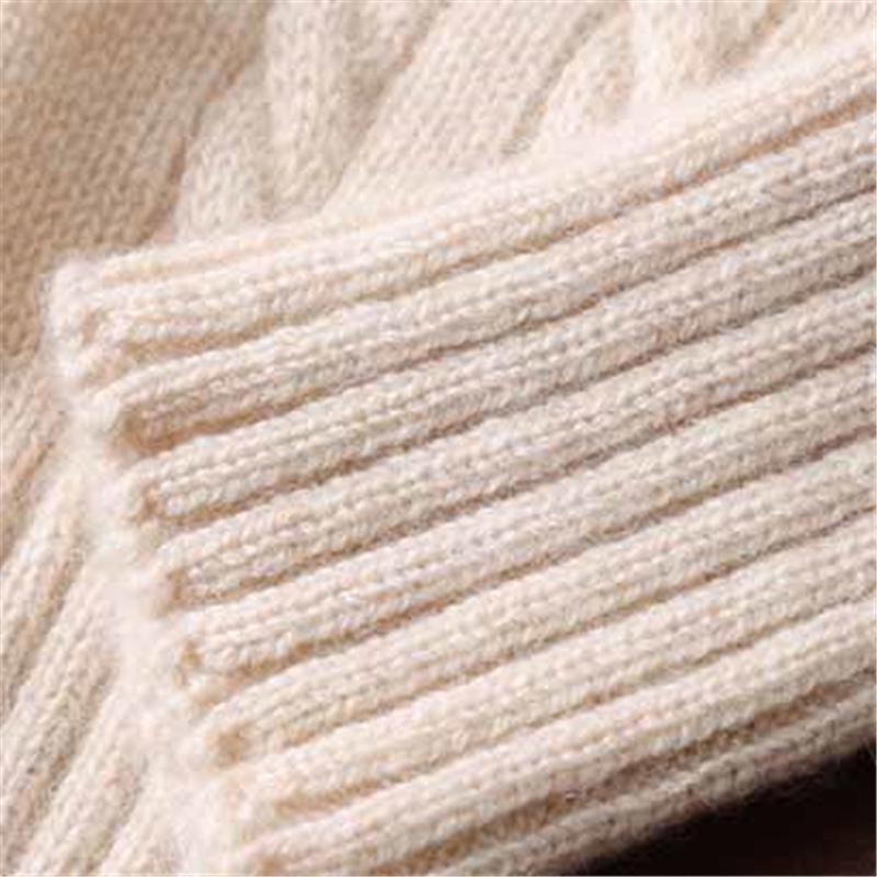 100% Wool Women Touchscreen Wool Gloves with Wrist Warmers Knitted Cable Warm Soft Winter Gloves
