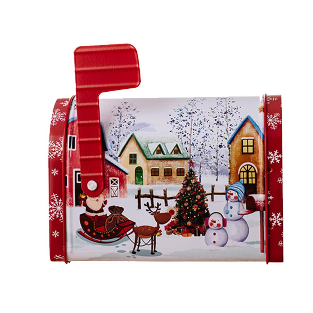 Christmas Candy Display Tin Candy Pickup Truck Design Spacious Interior Charming Snowman Design Holiday Festivity