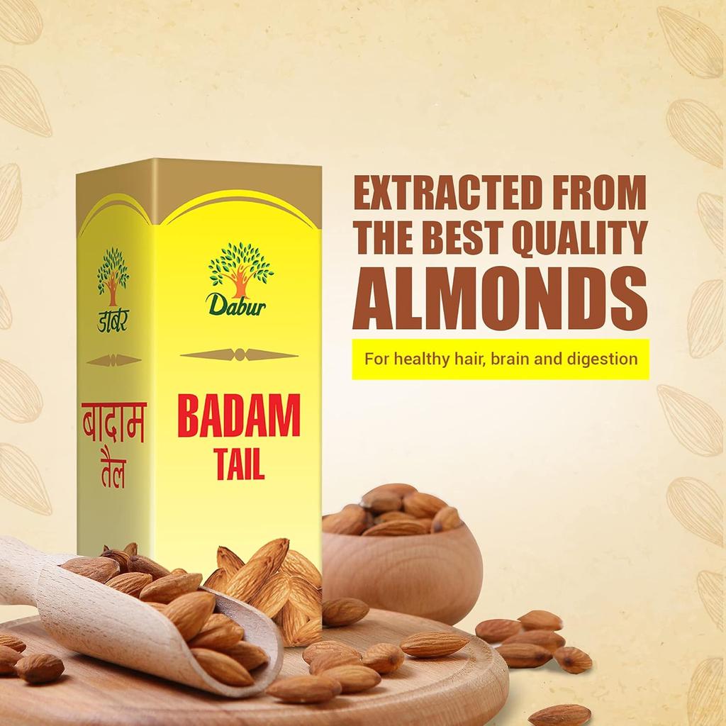 Dabur Badam Tail Sweet Almond Oil 100ml For Healthy Skin Hair Body Vitamin E Boost