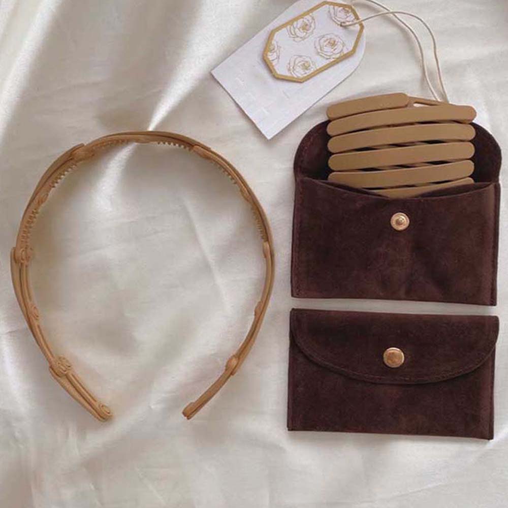 Summer Portable For Woman With Tooth Girl Head Wrap Acrylic Telescopic Headband Folding Hairband