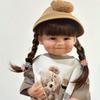 BZDOLL Lifelike 55cm 22inch Smiling Girl Reborn Baby Doll with Full Soft Vinyl Body, Newborn Princess Toddler Bebe Toy for Kids Birthday Gifts