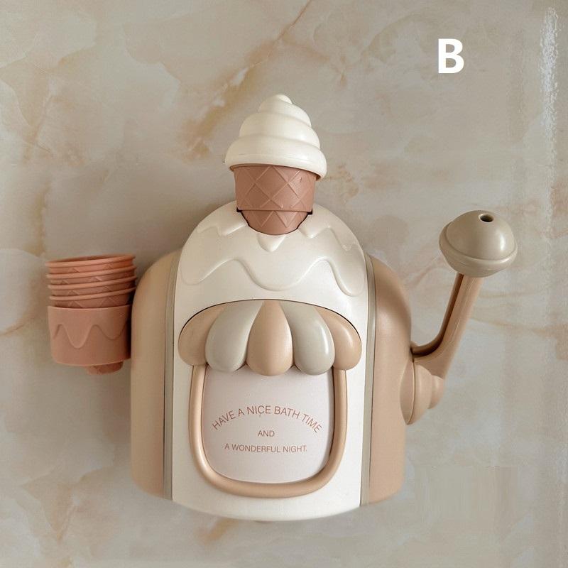Child Bathroom Ice Cream Machine Bubble Machine Bath Cartoon Manual Bubbles Manufacturing Machine