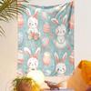 Easter Bunnies and Eggs Cute Tapestry Patterned Tapestry Decorative Wall Hanging, Home Bedroom Living Room Decor
