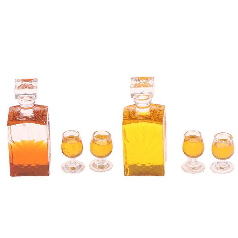 Dollhouse accessories miniature model props simulation wine bottle combination
