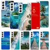 Handyhülle mit Malediven-Flagge und Strandmotiv für Samsung Galaxy S26 Ultra, S23, S24, S25 Edge, S20 FE, S21, S22 Plus – Softcover mit Aufdruck