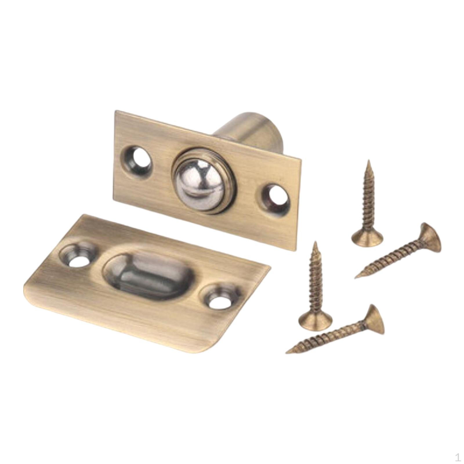 

Adjustable Bald Door Roller Bead Lock Cupboard Gate Closet золотистый