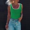 Tank Top For Women Casual  Scoop Neck Sleeveless  Color Block Cute Tops Camisole Tee Tank