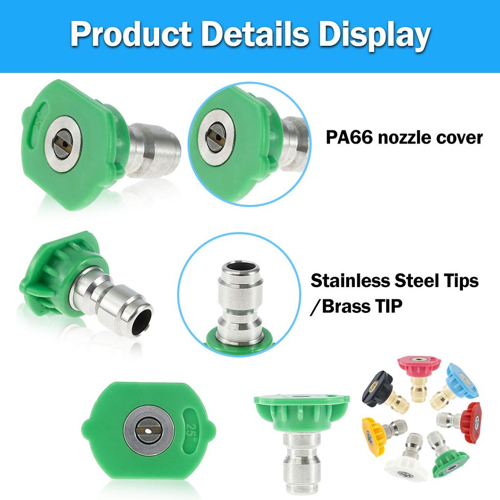 Pressure Washer Water Gun Kit for Car Cleaning Hose Connector For Karcher Nilfisk Parkside Bosch 1/4 Inch Quick Connector Nozzle