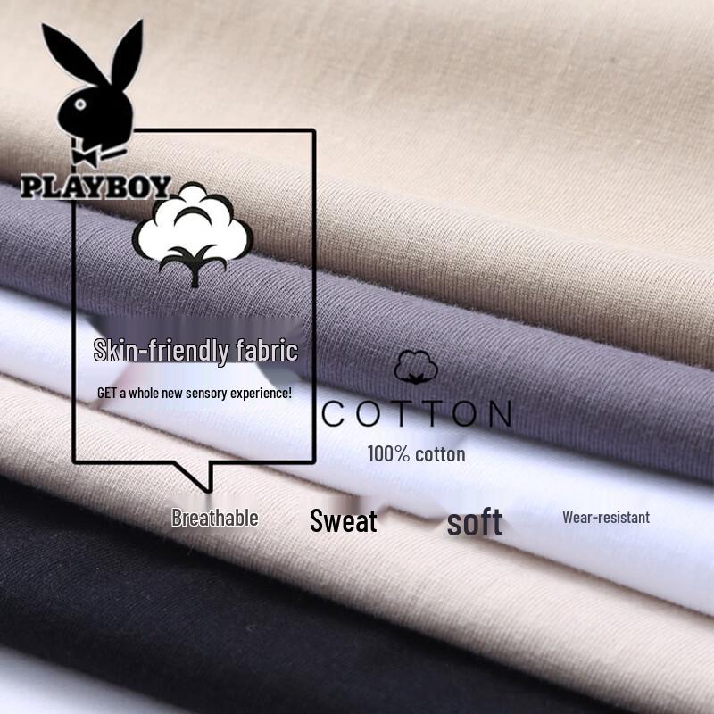 PLAYBOY Erkek Saf Pamuk Bisiklet Yaka Uzun Kollu Tişört