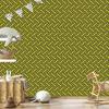 Wallpaper Geometric Pattern Yellow and Olive for Living Room and Bedroom 50x1000