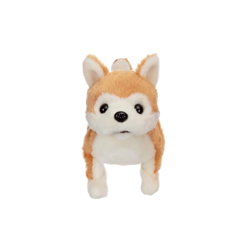 Iwaya (IWAYA) Electric Animal Dog Plush Toy, Wagging its Tail, Walking, Lying Down and Barking, Piccoline Akita Inu, ST Mark Certified, For Ages 3 and